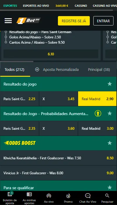 odds 1bet