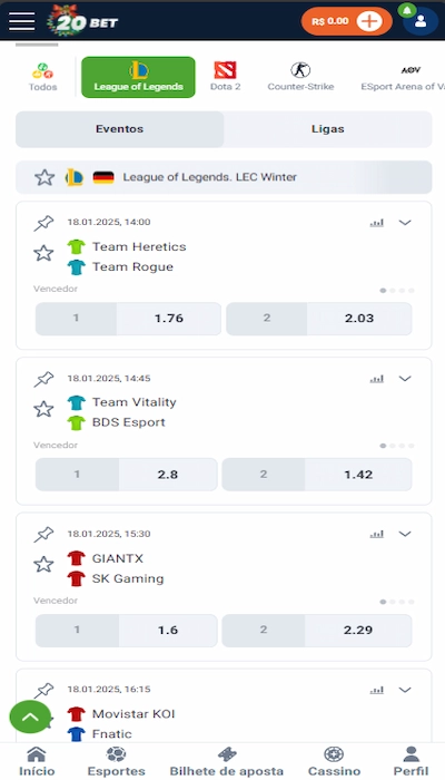 Esportes Virtuais 20Bet