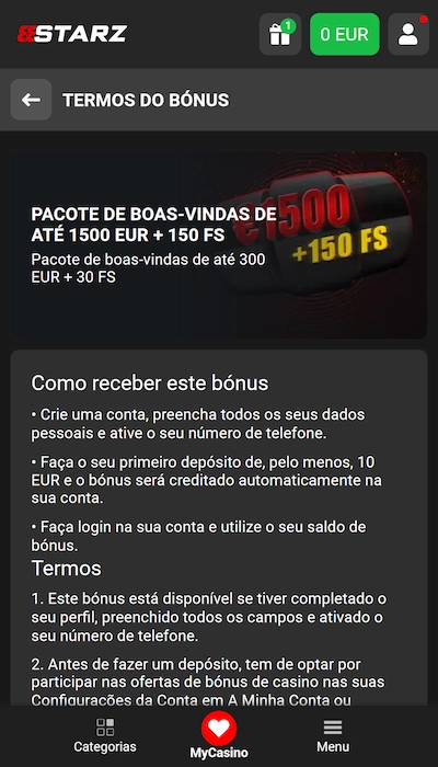 Bônus cassino 888Starz