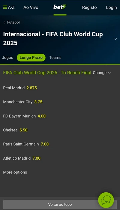 As apostas outright no Bet7