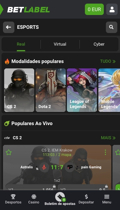 As apostas nos eSports na Betlabel