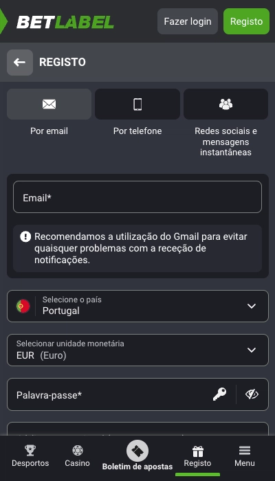 Código promocional Betlabel - 2