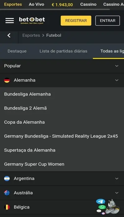 Competições Betobet