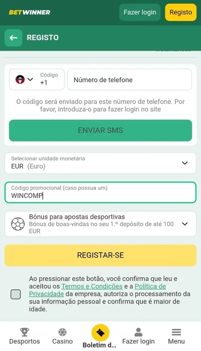 Código Betwinner
