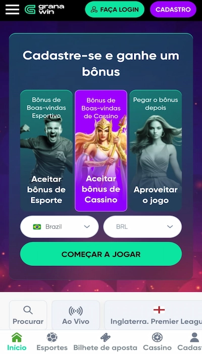 Tire partido das promoções GranaWin