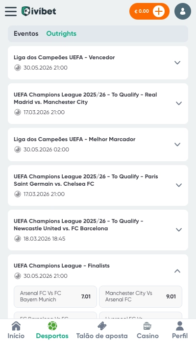 As apostas outright na Ivibet