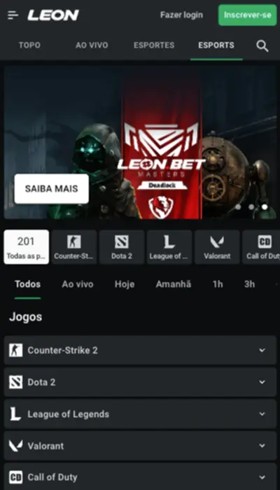 Virtuais Esports no Leonbet