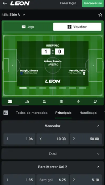 Leonbet ao vivo
