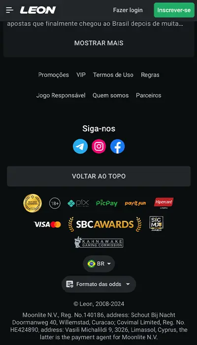 Leonbet segurança