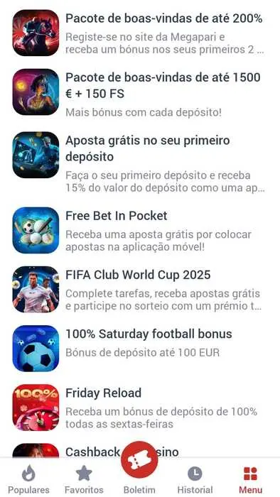 As promoções Megapari