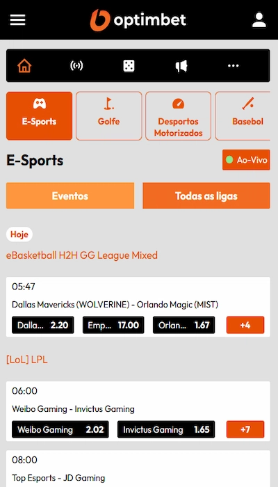 Esportes Virtuais Optimbet
