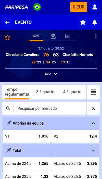 PariPesa apostas ao vivo