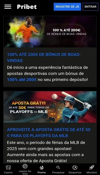 página inicial pribet