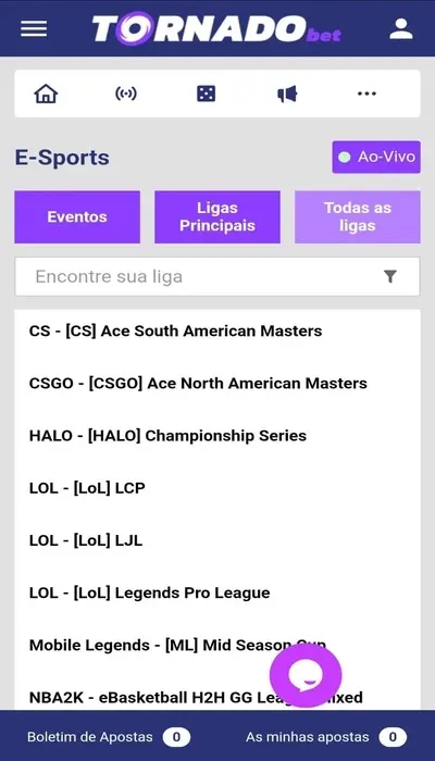 Virtuais Esports no Tornadobet