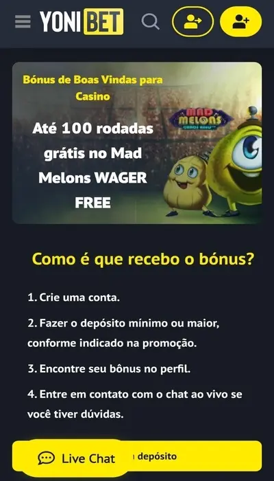 apostando no cassino yonibet