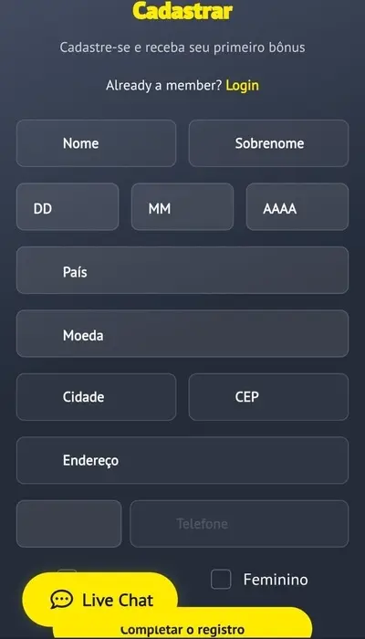 recebendo bônus yonibet