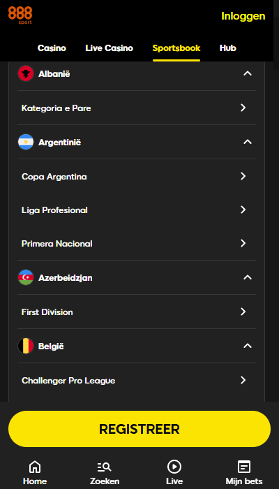 888Sport: de competities