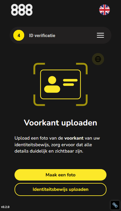Registratie 888Sport: ID-verificatie