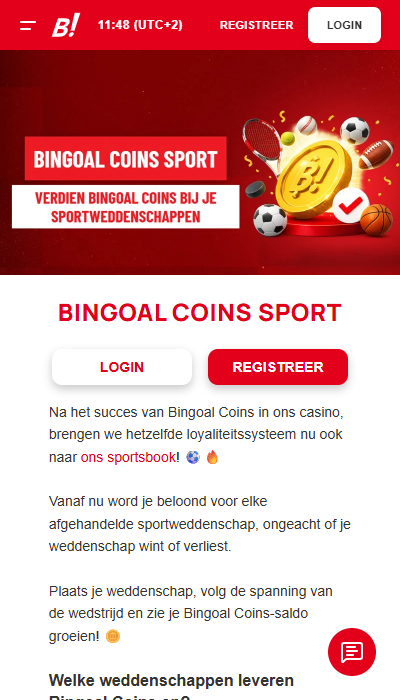 Bingoal loyaliteitsprogramma: Bingoal Coins