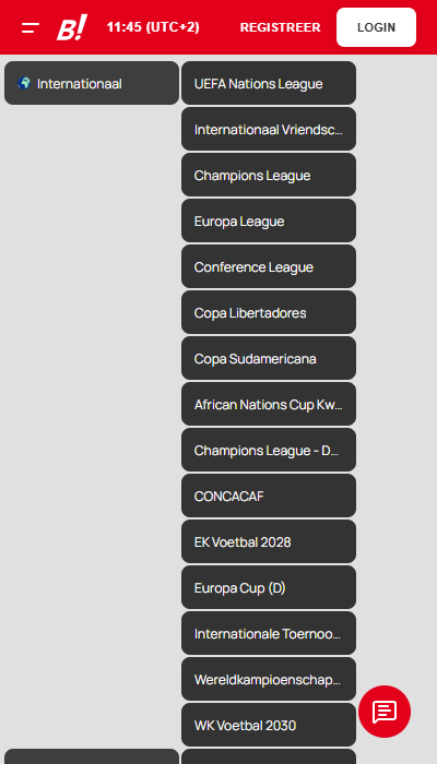 Voetbalcompetities bij Bingoal