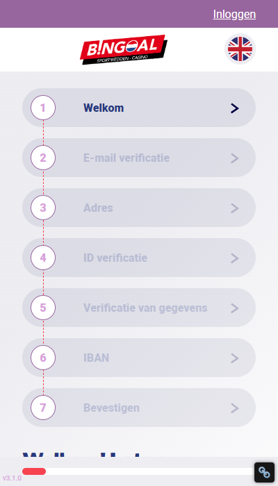 Bingoal registratie - alle stappen