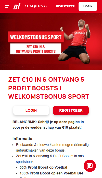 Bingoal welkomstbonus