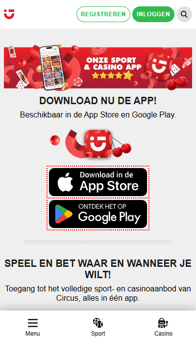 Circus - de applicatie