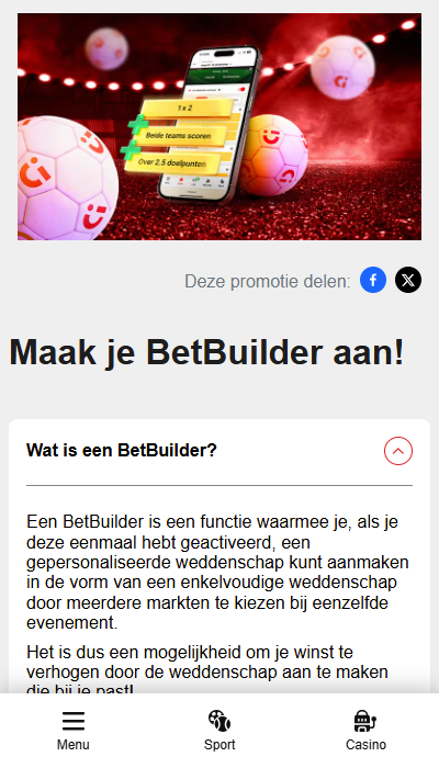 Circus promotie - BetBuilder