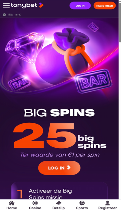 Tonybet promotie: big spins