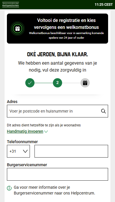Unibet registratie - Communicatie