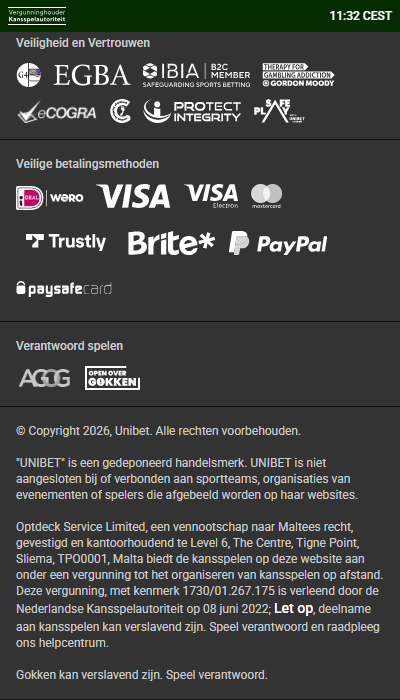 Unibet: veiligheid en verantwoord spelen