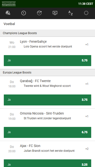 Unibet - Uniboosts