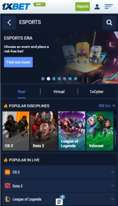 1xbet esports