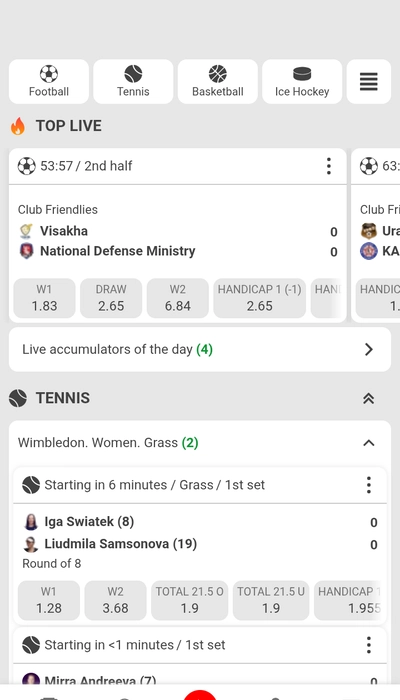 In-play betting at 888Starz