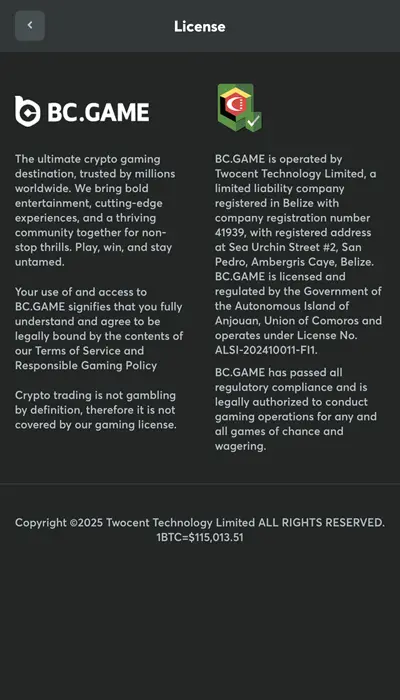 bcgame security