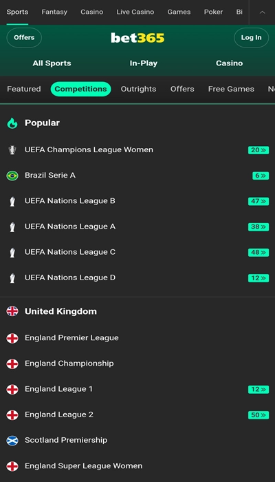 bet365 competitions