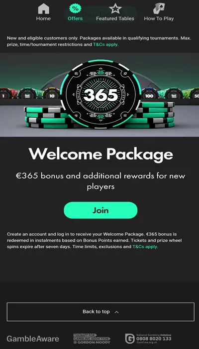 bet365 poker bonus