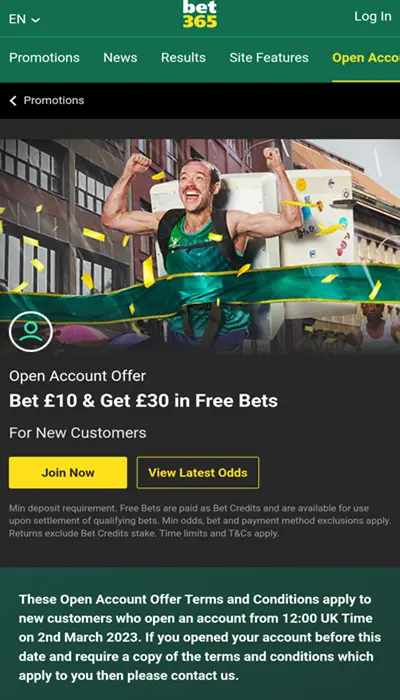 bet365 sports bonus