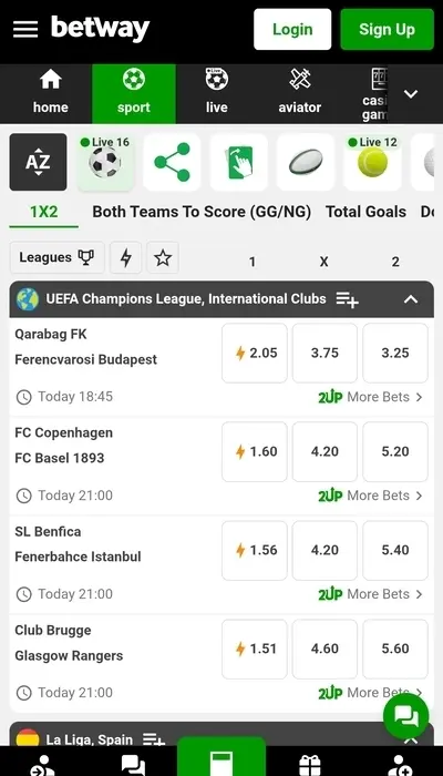betway home