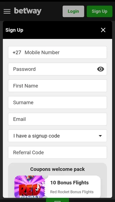 betway sign up