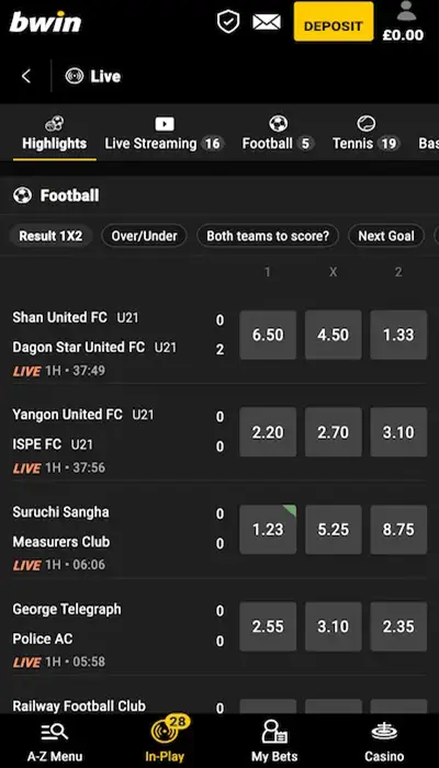Live betting