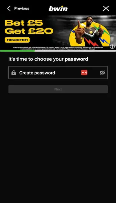 Bwin - Registration 1