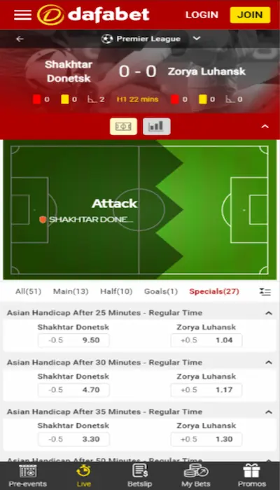 dafabet live betting