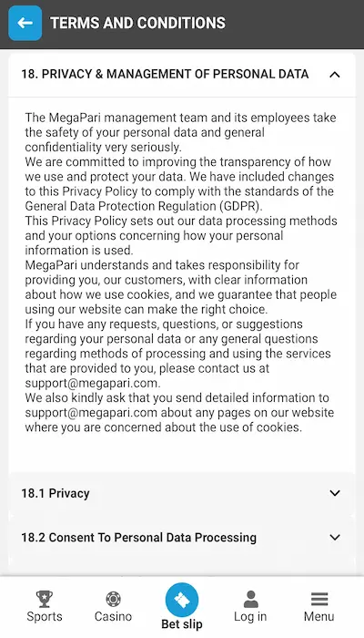 Megapari security