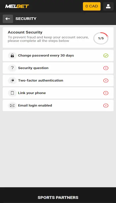 melbet verifying account