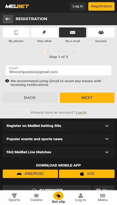 melbet promo code
