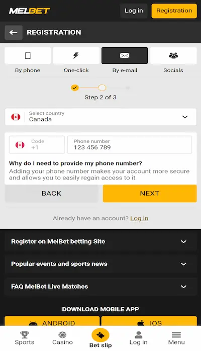 melbet promo code