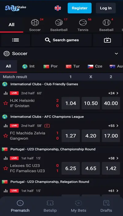 mystake live betting
