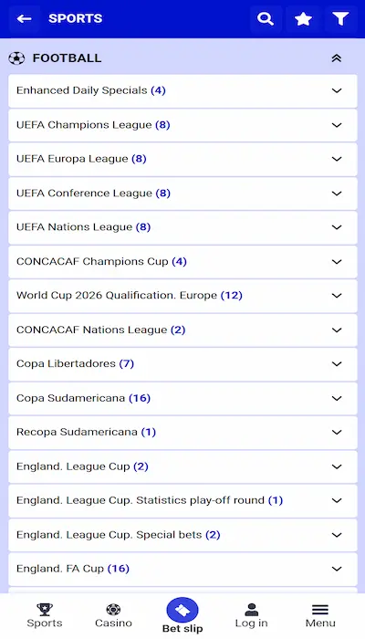 Paripesa football competitions