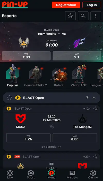 Pin-up.bet esports